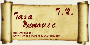 Tasa Mumović vizit kartica